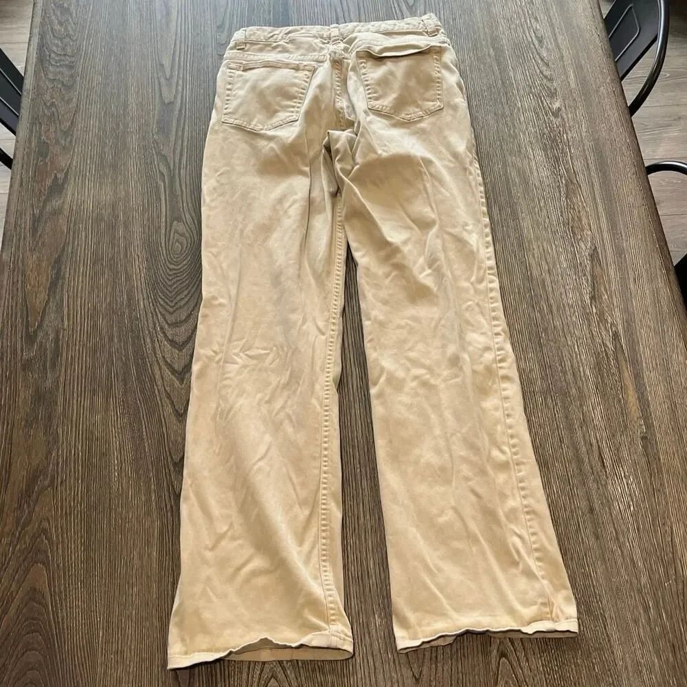 Eddie Bauer Womens Bootcut Jeans High Rise Denim Cotton Blend Stretch Tan Size 8 - Picture 9 of 12